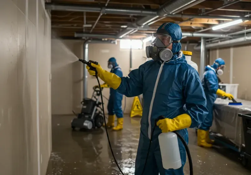 Basement Sanitization and Antimicrobial Treatment process in Monticello, FL